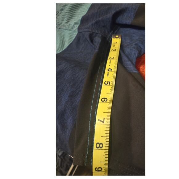 Ron Jon Surf Shop Swim Shorts Trunks Mens 34 Blue Black Striped Back Pocket - Picture 7 of 7